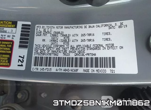 3TMDZ5BN1KM077862 фото 10