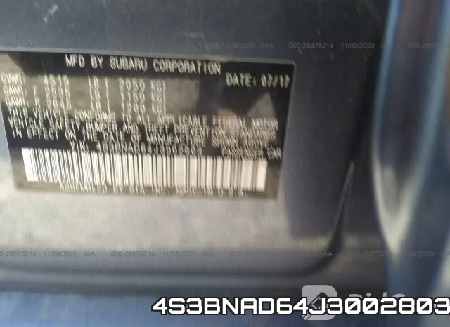 4S3BNAD64J3002803 фото 10