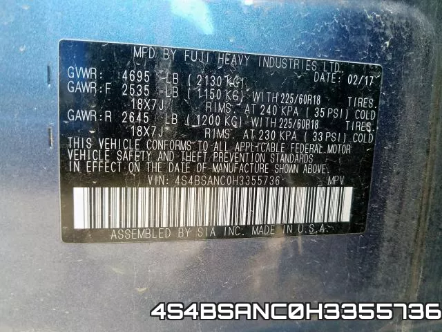 4S4BSANC0H3355736 фото 2