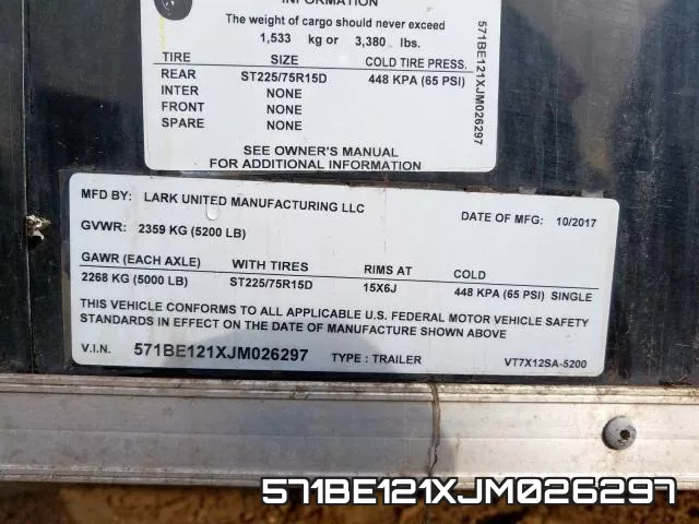 571BE121XJM026297 фото 2