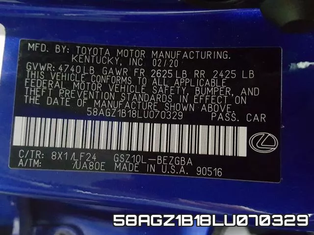 58AGZ1B18LU070329 фото 2