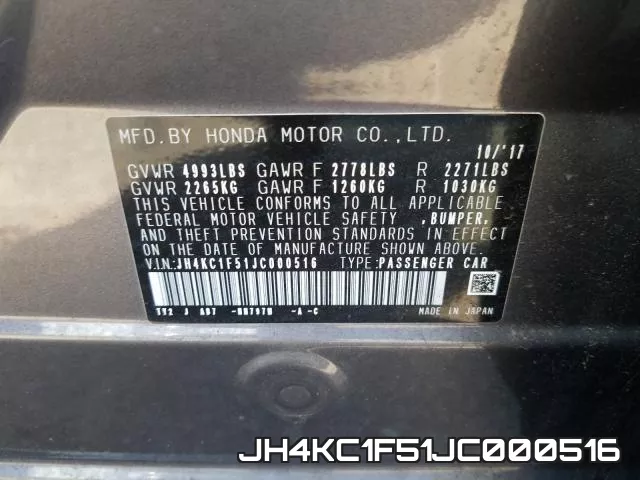 JH4KC1F51JC000516 фото 2
