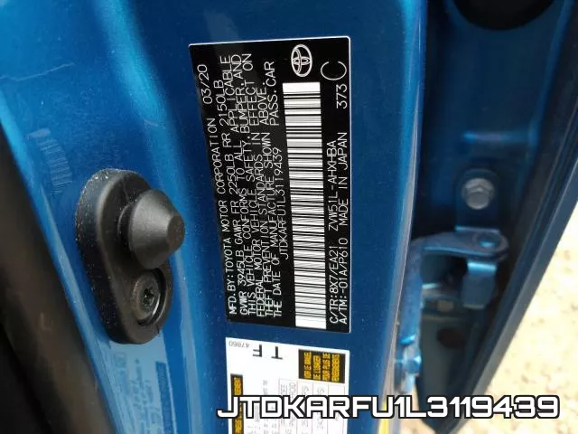 JTDKARFU1L3119439 фото 2