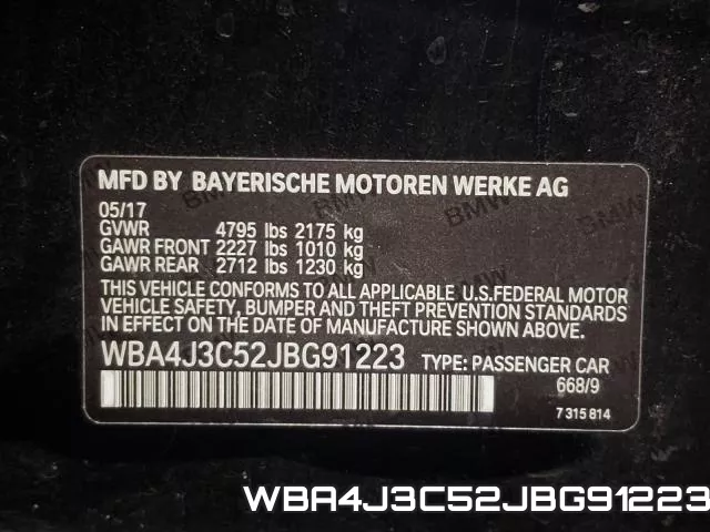 WBA4J3C52JBG91223 фото 2