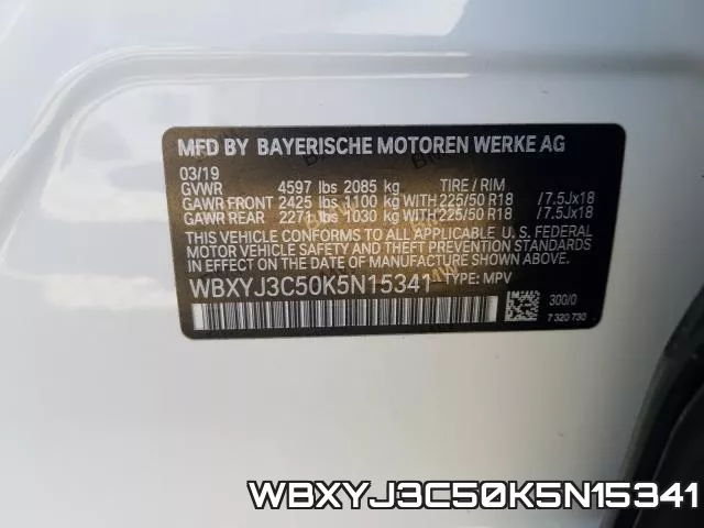 WBXYJ3C50K5N15341 фото 2