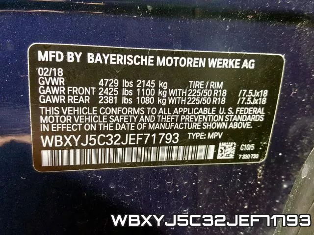 WBXYJ5C32JEF71793 фото 2