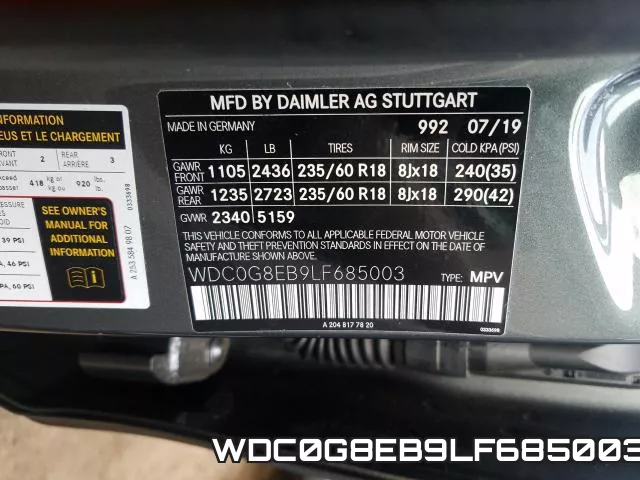 WDC0G8EB9LF685003 фото 2