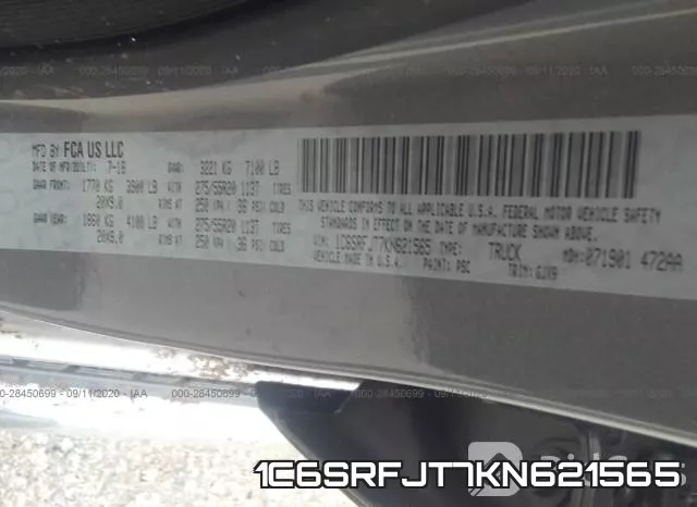 1C6SRFJT7KN621565 фото 10