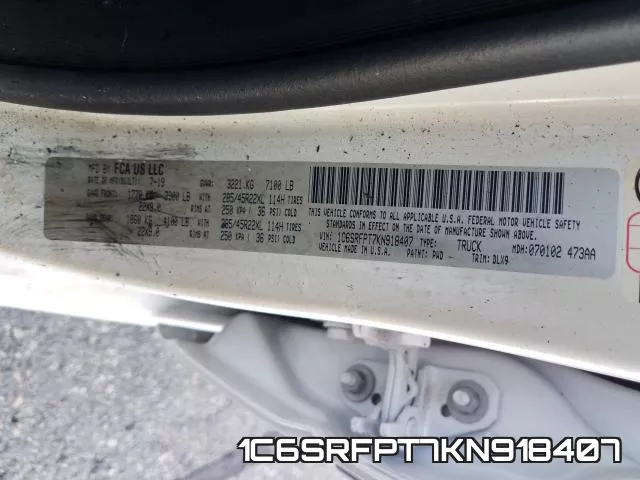 1C6SRFPT7KN918407 фото 2