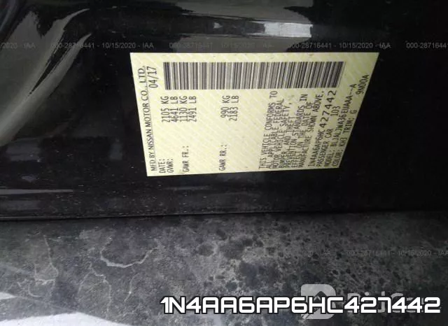 1N4AA6AP6HC427442 фото 9