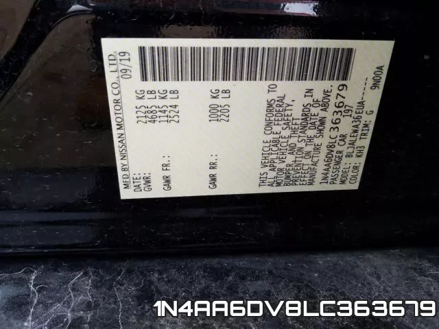 1N4AA6DV8LC363679 фото 2