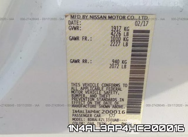 1N4AL3AP4HC200016 фото 10