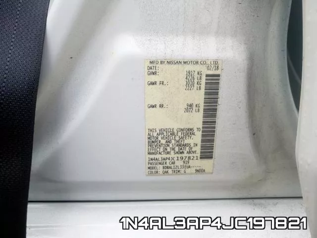 1N4AL3AP4JC197821 фото 2