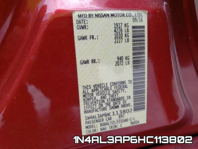 1N4AL3AP6HC113802 фото 2
