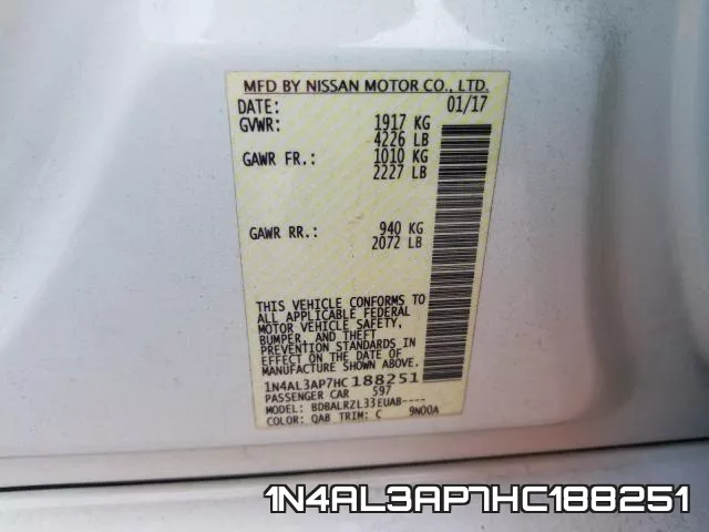 1N4AL3AP7HC188251 фото 2