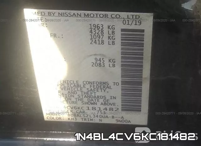 1N4BL4CV6KC181482 фото 10