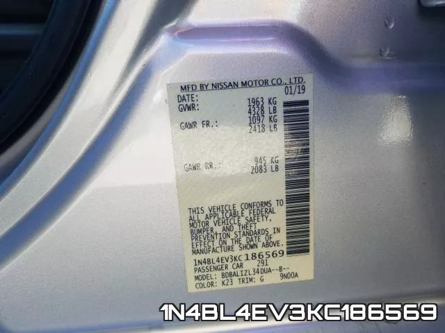 1N4BL4EV3KC186569 фото 2