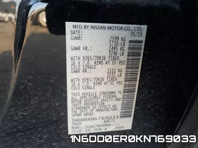 1N6DD0ER0KN769033 фото 2