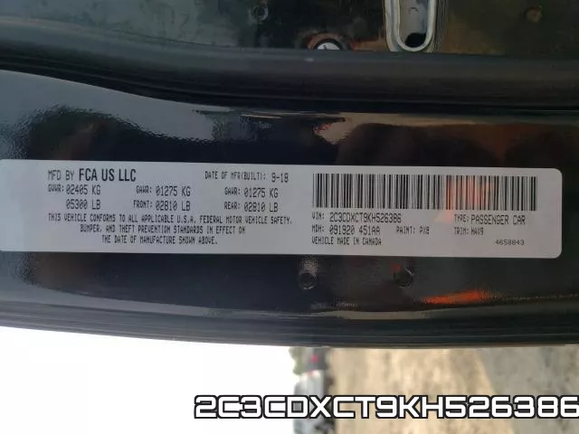 2C3CDXCT9KH526386 фото 2