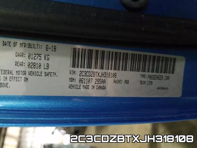 2C3CDZBTXJH318108 фото 2