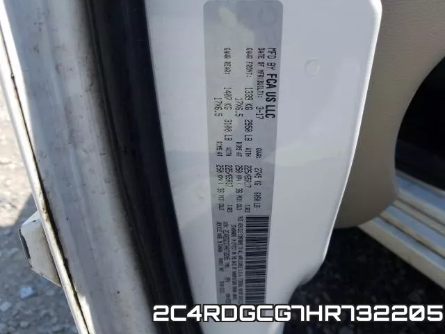 2C4RDGCG7HR732205 фото 2
