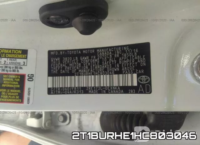 2T1BURHE1HC803046 фото 10