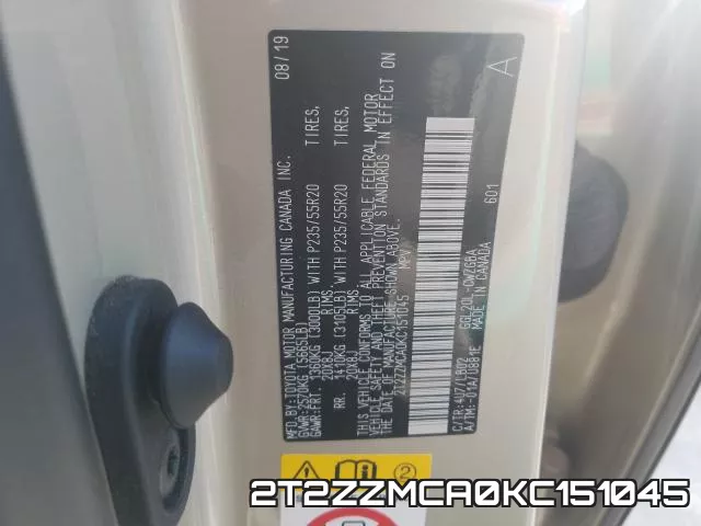 2T2ZZMCA0KC151045 фото 2