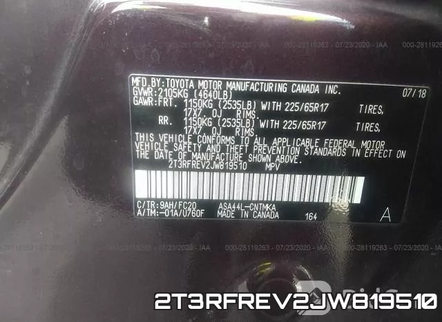 2T3RFREV2JW819510 фото 10
