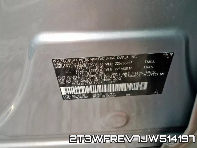 2T3WFREV7JW514197 фото 2