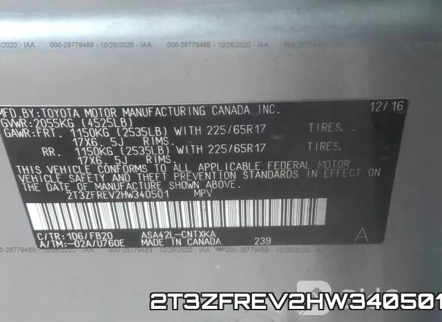 2T3ZFREV2HW340501 фото 10
