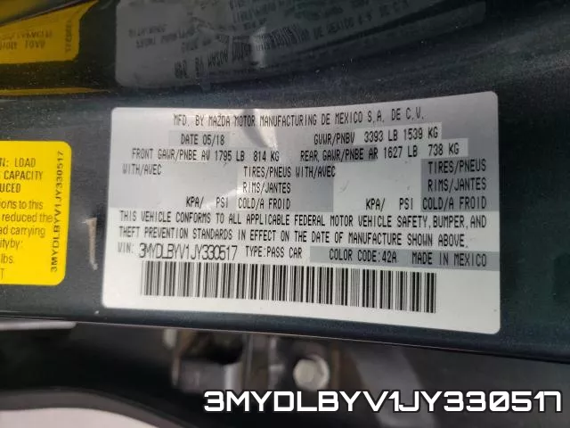 3MYDLBYV1JY330517 фото 2