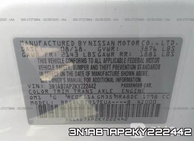 3N1AB7AP2KY222442 фото 10