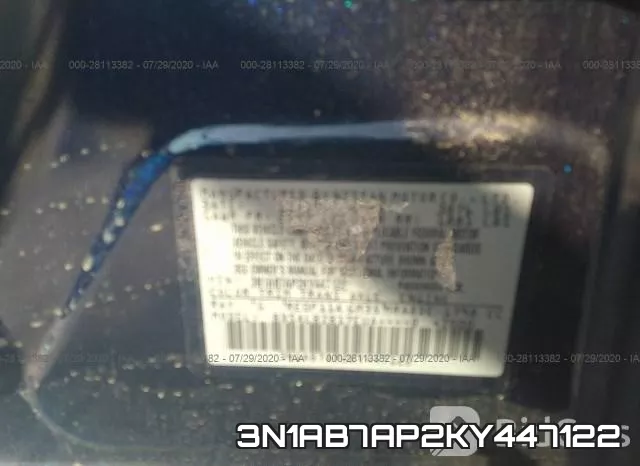 3N1AB7AP2KY447122 фото 10