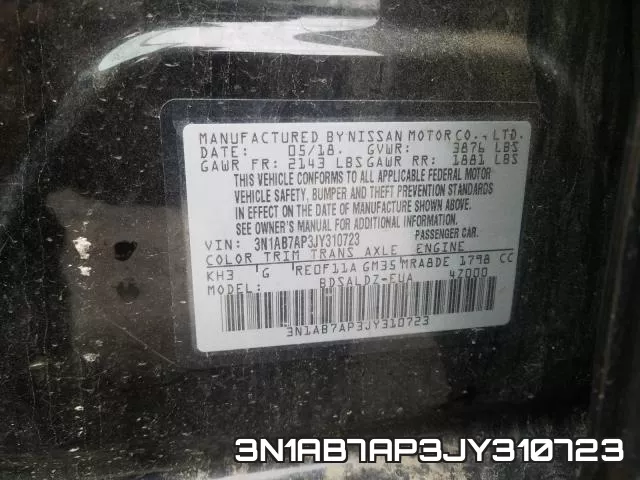 3N1AB7AP3JY310723 фото 2