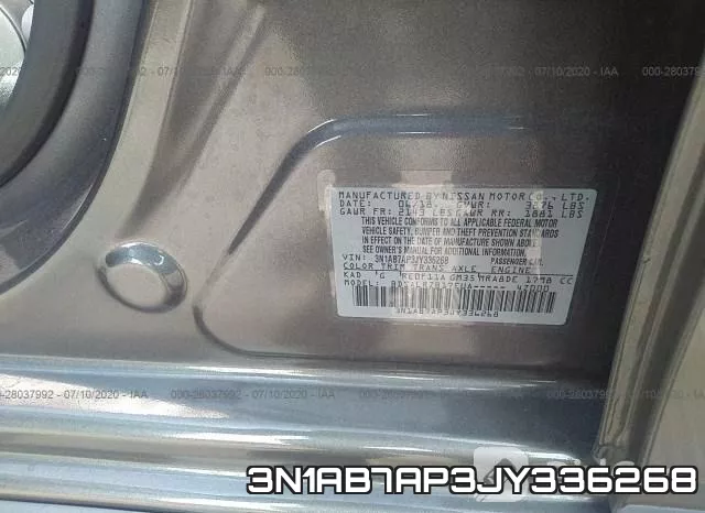 3N1AB7AP3JY336268 фото 10