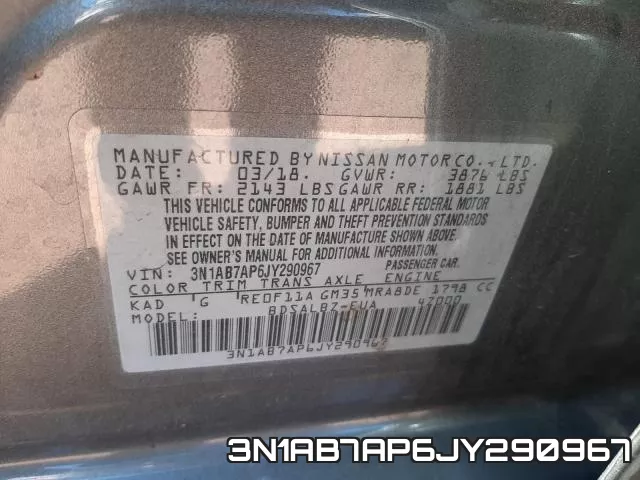 3N1AB7AP6JY290967 фото 2