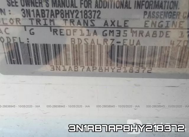 3N1AB7AP8HY218372 фото 10
