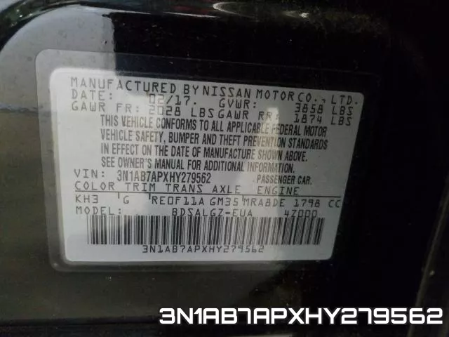 3N1AB7APXHY279562 фото 2