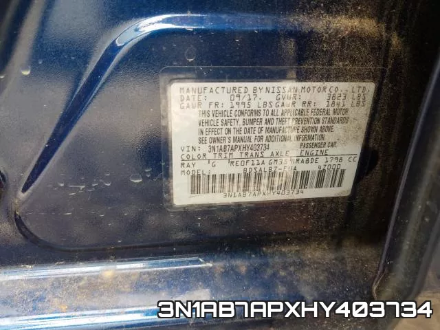 3N1AB7APXHY403734 фото 2