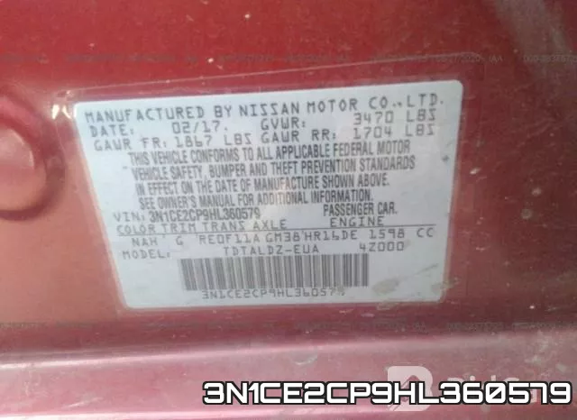 3N1CE2CP9HL360579 фото 10