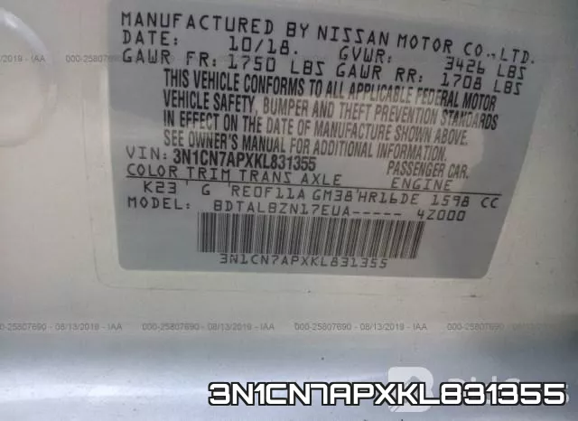 3N1CN7APXKL831355 фото 10