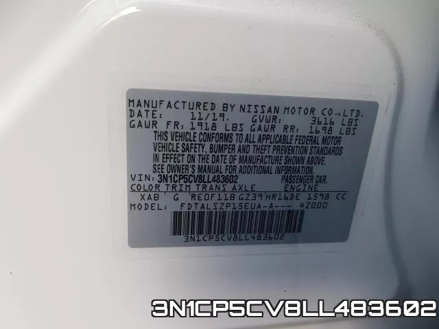 3N1CP5CV8LL483602 фото 2
