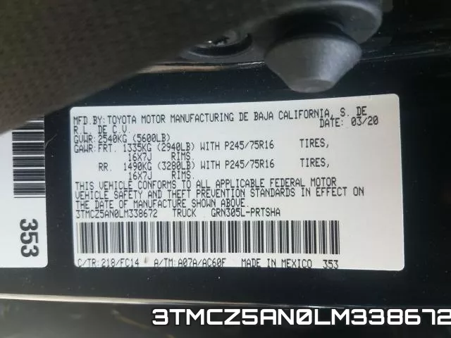 3TMCZ5AN0LM338672 фото 2