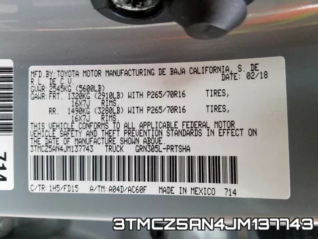3TMCZ5AN4JM137743 фото 2