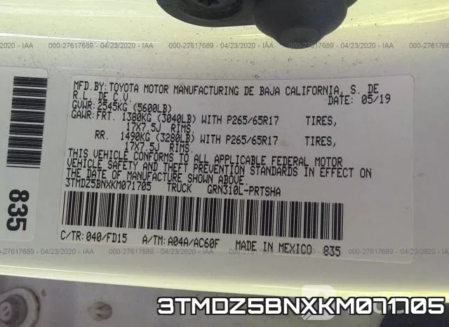 3TMDZ5BNXKM071705 фото 10
