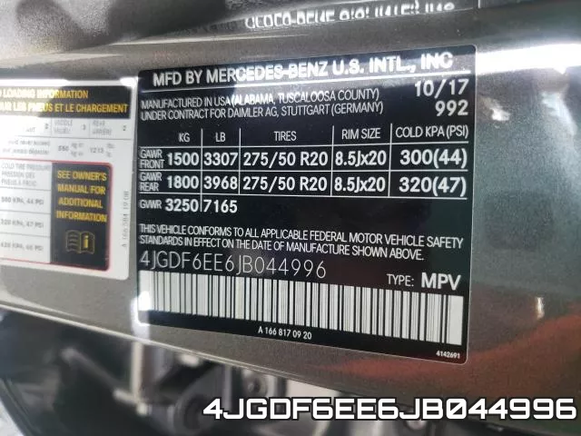 4JGDF6EE6JB044996 фото 2