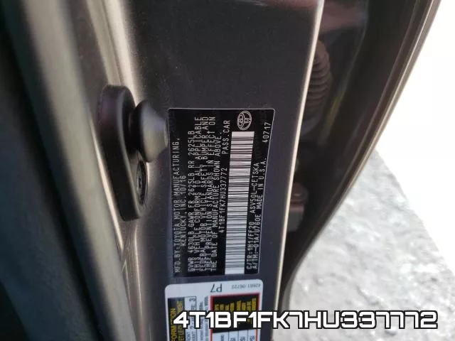 4T1BF1FK7HU337772 фото 2