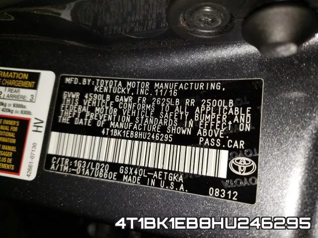 4T1BK1EB8HU246295 фото 2
