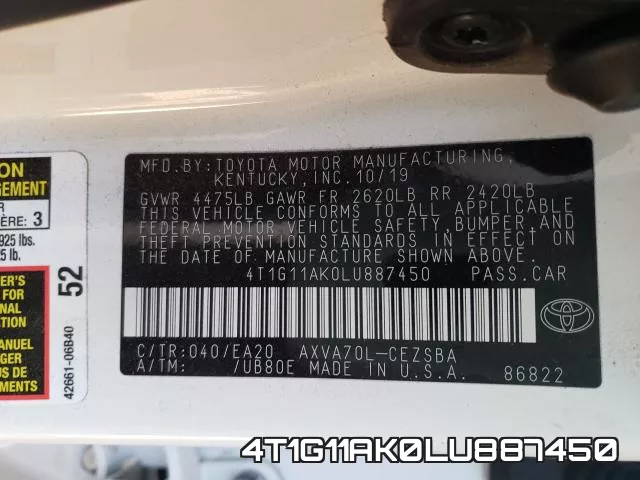 4T1G11AK0LU887450 фото 2