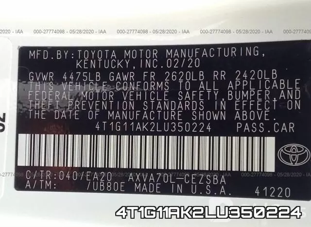 4T1G11AK2LU350224 фото 10